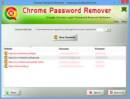 FirepasswordViewer showing the sign-on information